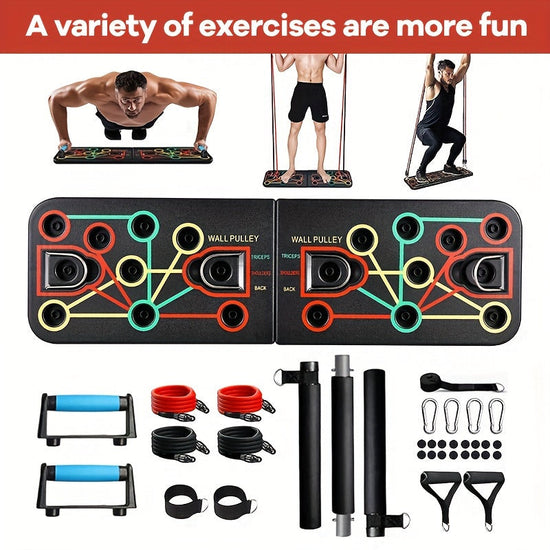 Push-Up Board Set with Resistance Bands